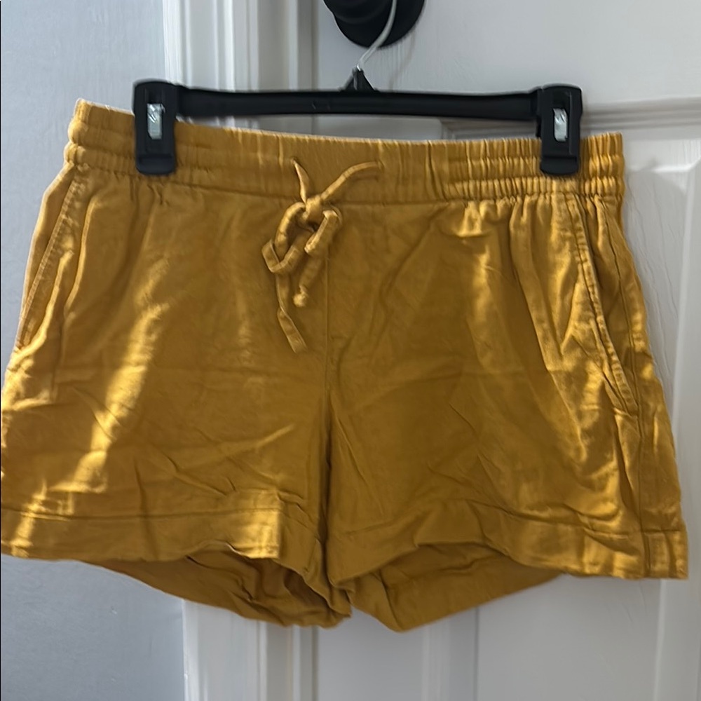 Old Navy Yellow Athletic Shorts Elastic Waistband